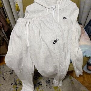 Nike Light Gray Tracksuit Set